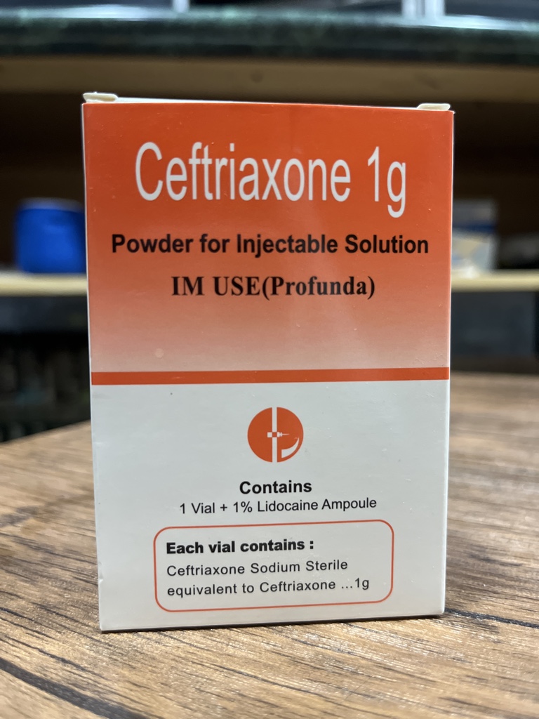 Ceftriaxone 1g inyectable Caplin