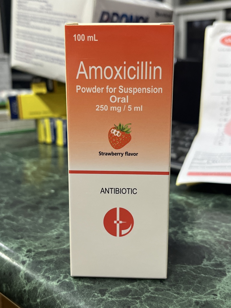 Amoxicillin 100 mL suspension fresa