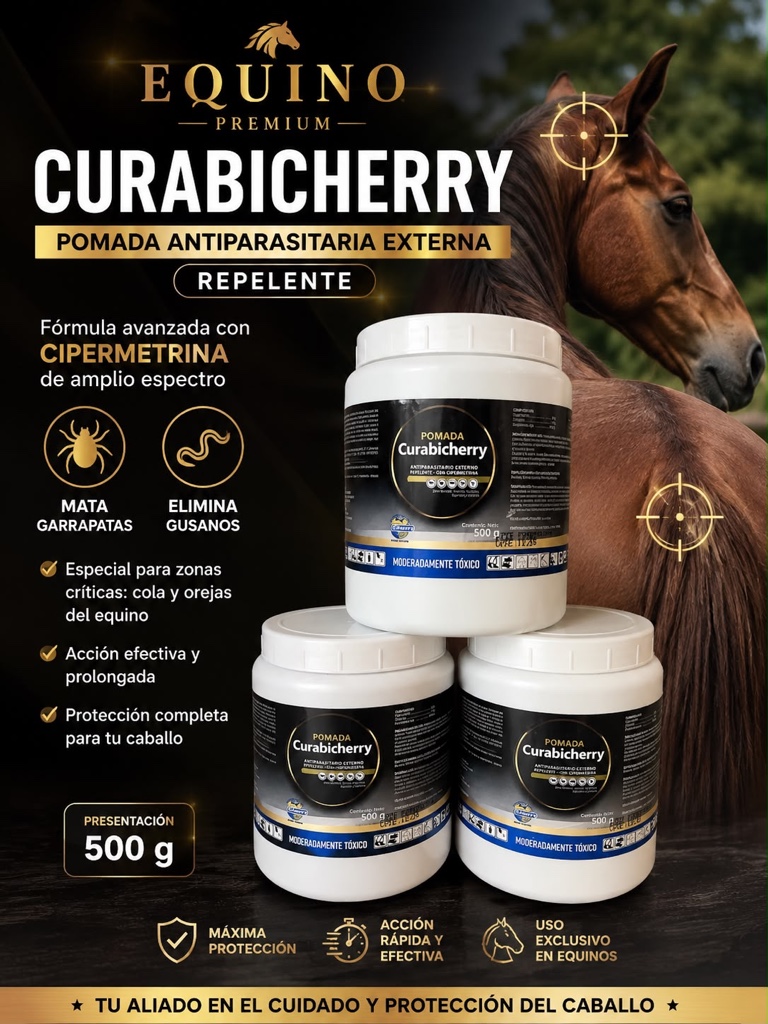 Curabicherry pomada antiparasitaria 500g