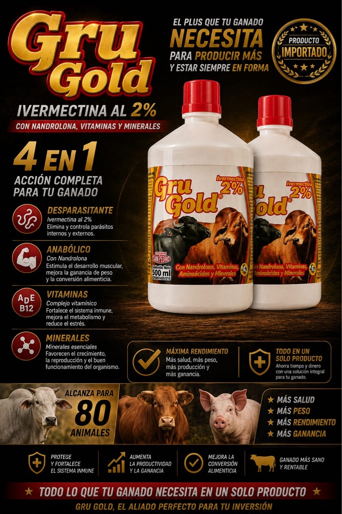 Gru Gold ivermectina 2% 500ml