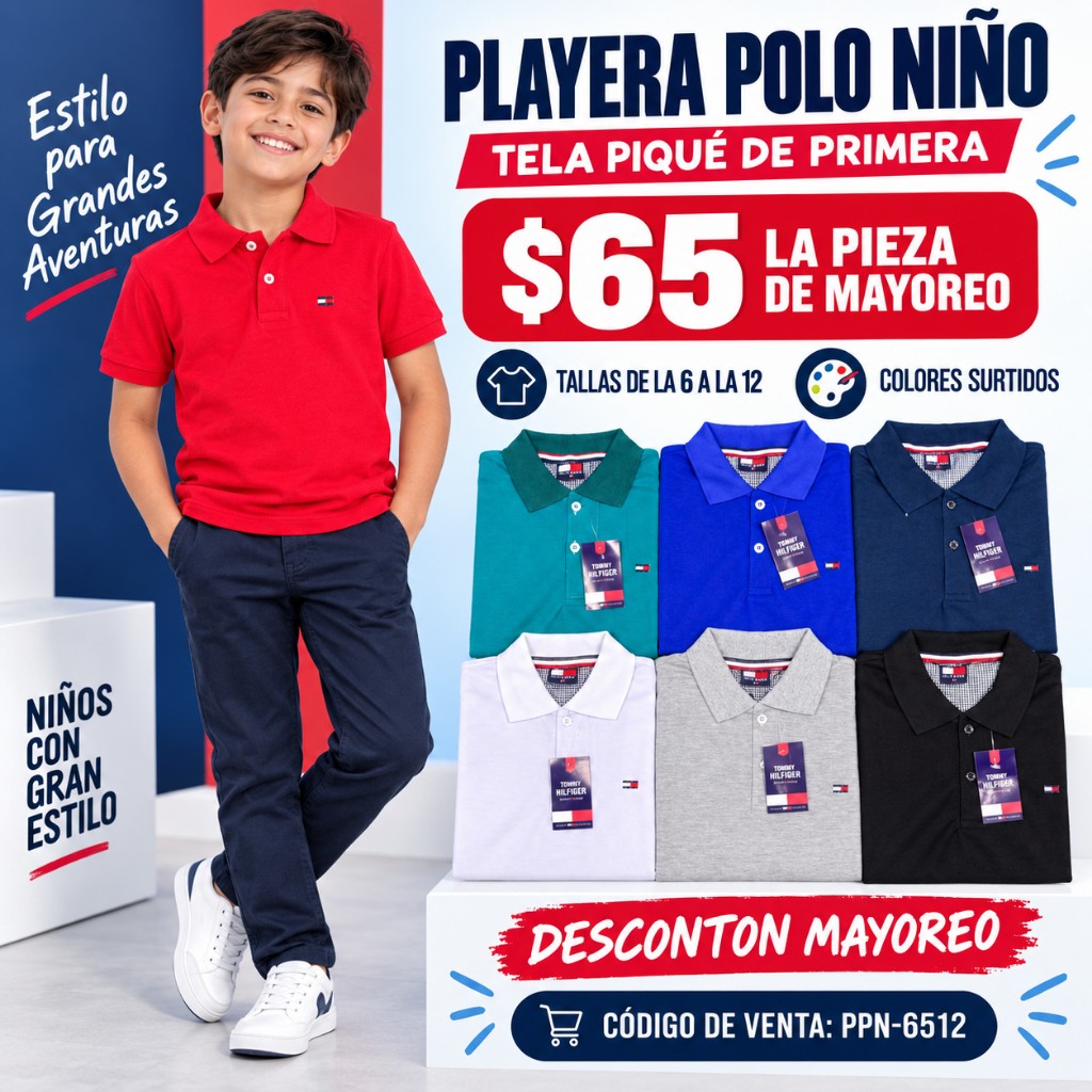 PPN-6512 Polo niño Tommy Hilfiger