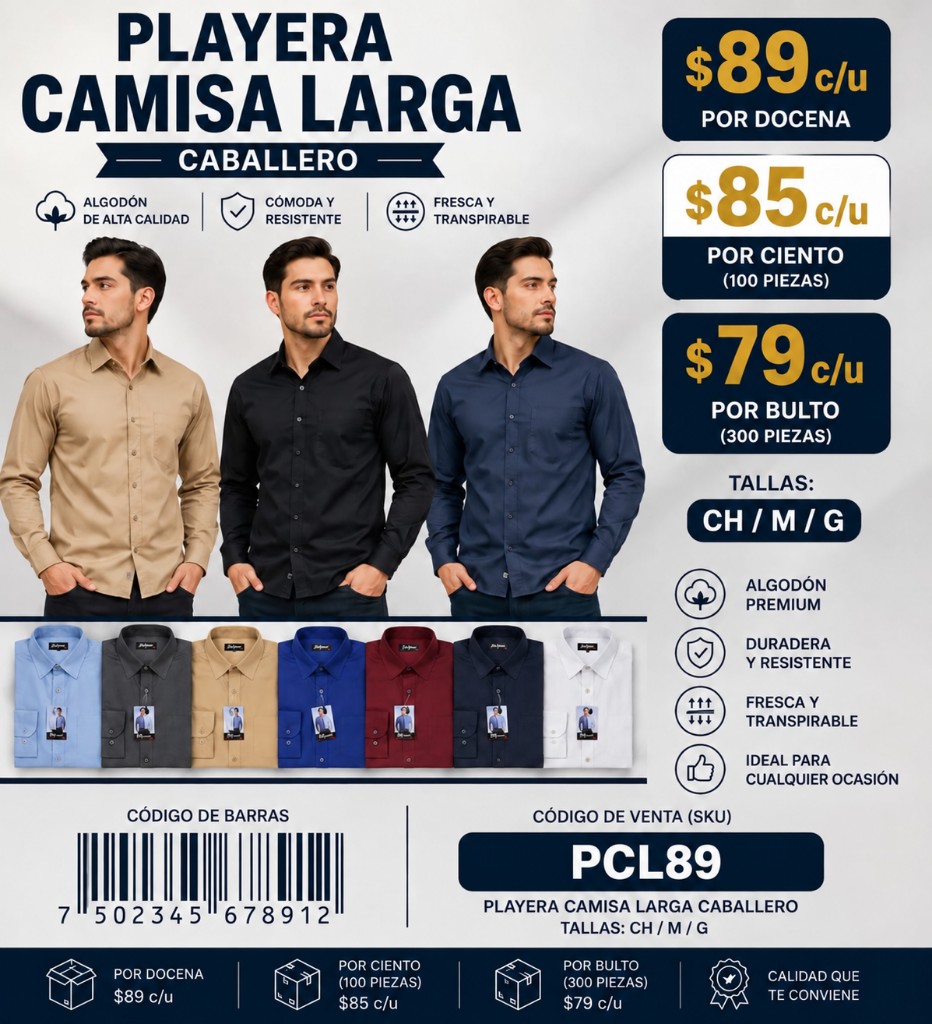 Camisa Manga Larga PCL89