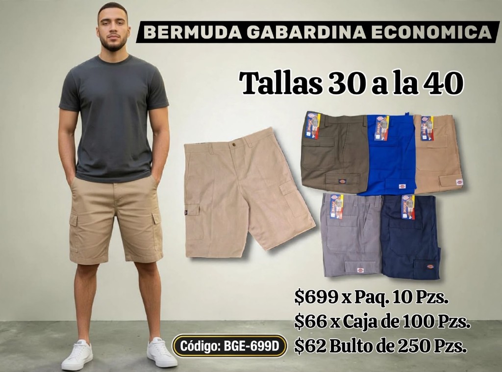 Bermuda Gabardina Caballero Dickies