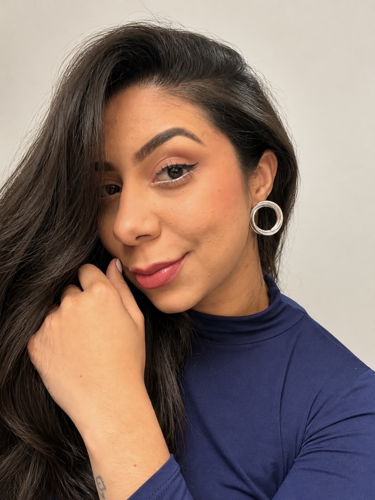 Brinco Folheado a Ouro 18k e Prata Círculo Duplo Texturizado - Prata