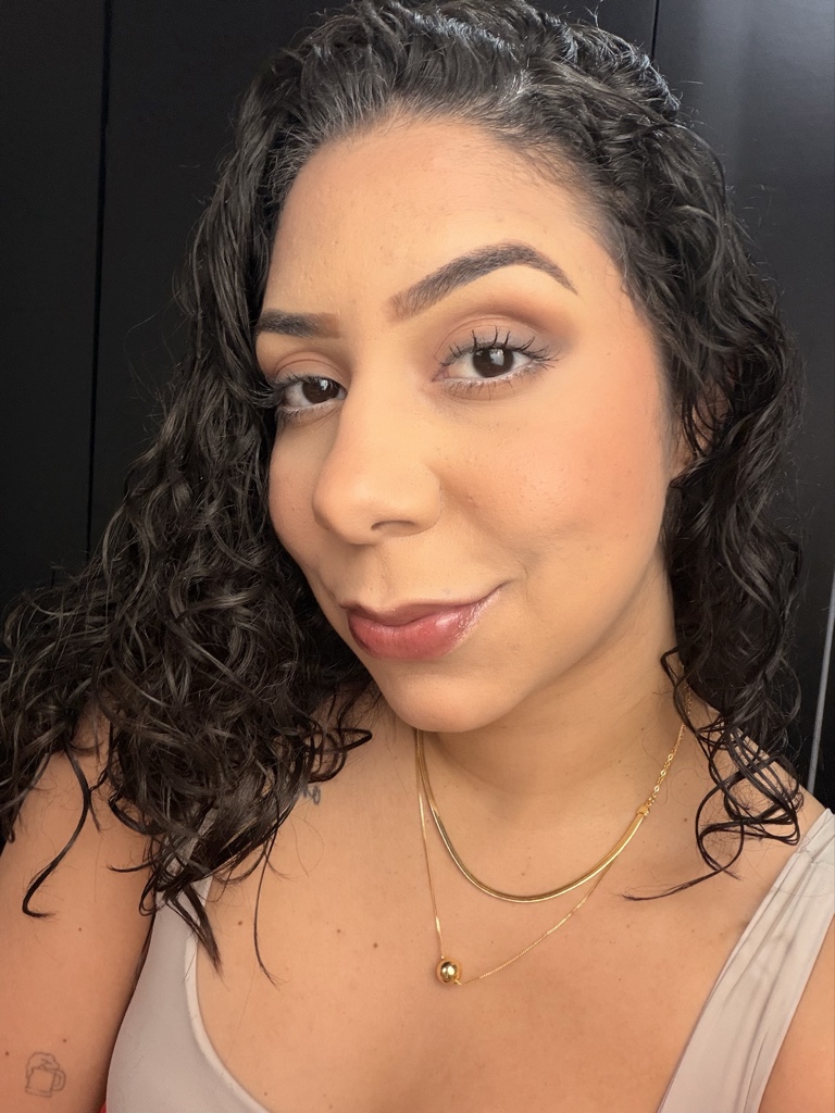 Colar Duplo Folheado a Ouro 18k Fita Laminada e Esfera