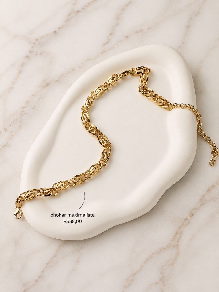 Colar Folheado a Ouro 18k Corrente Caracol