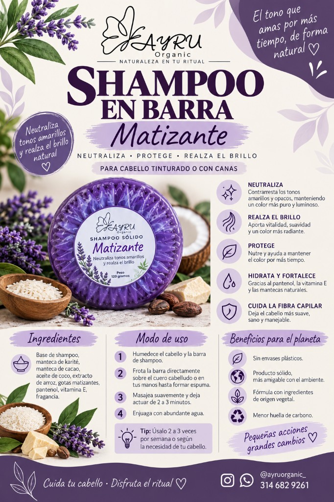 SHAMPOO SÓLIDO MATIZANTE