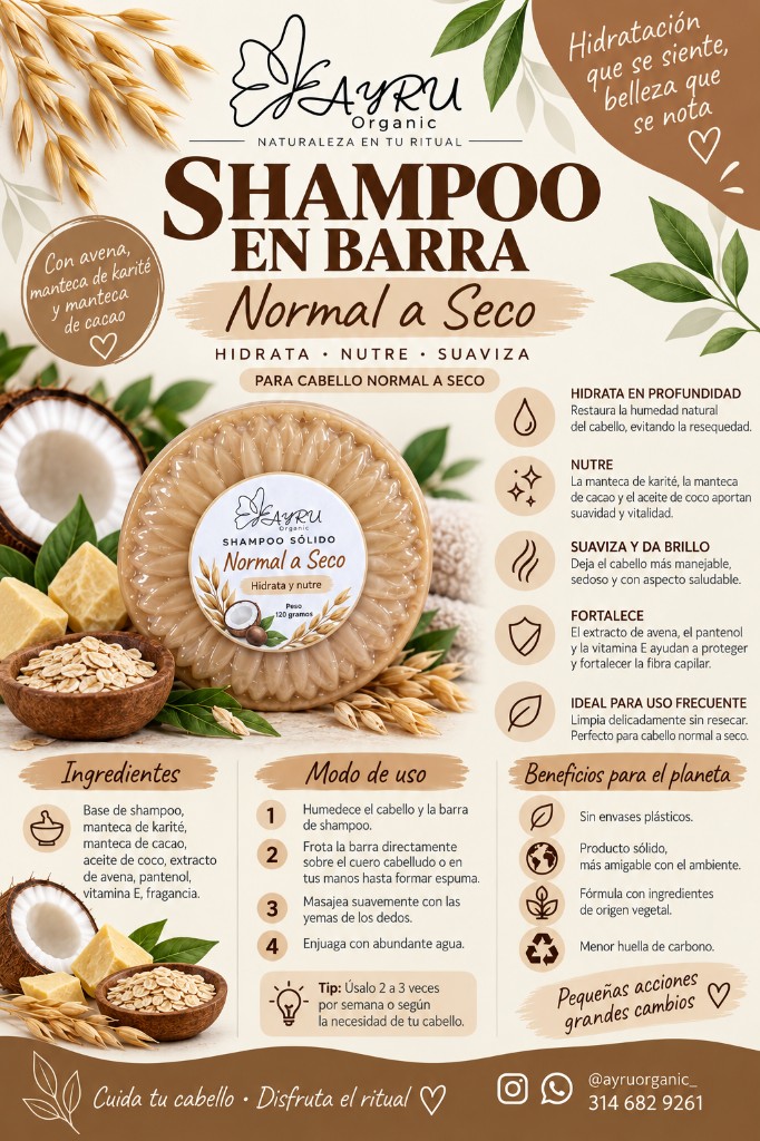 SHAMPOO SÓLIDO CABELLO NORMAL A SECO