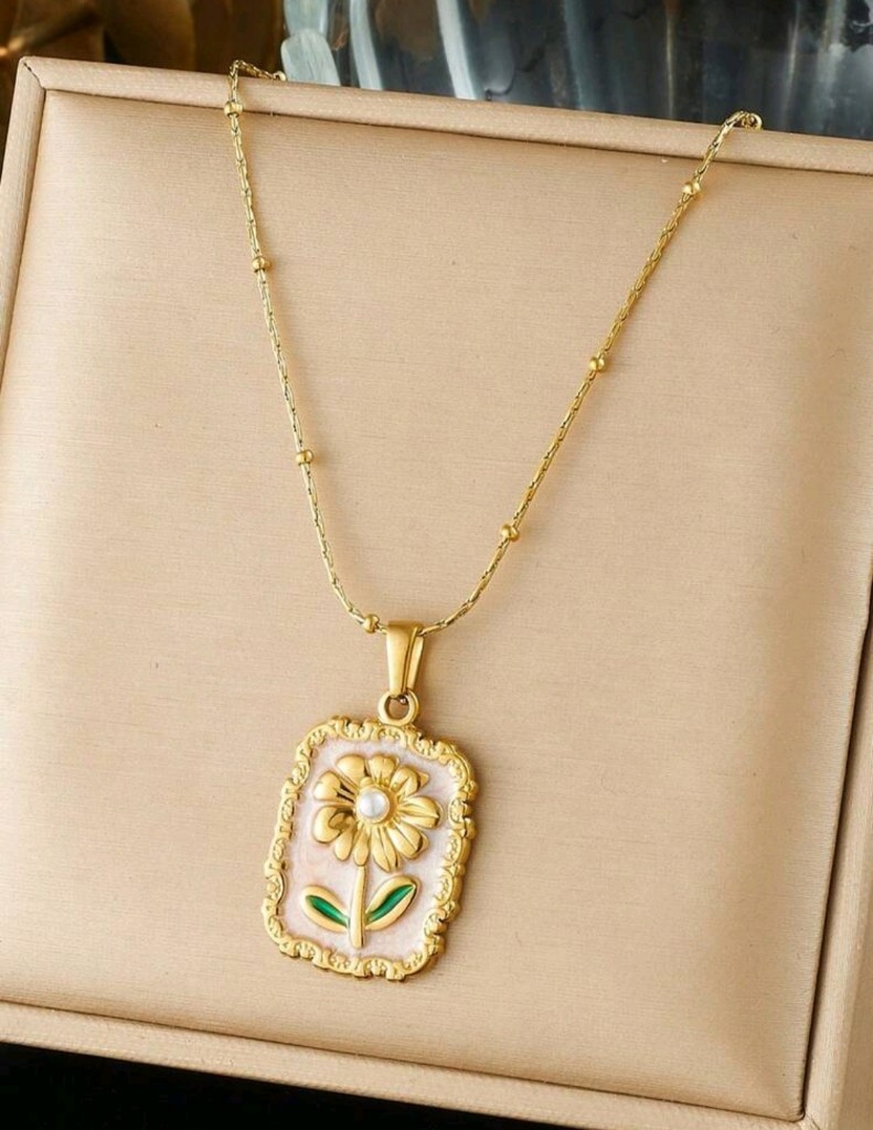 Collar Flor Esmaltada