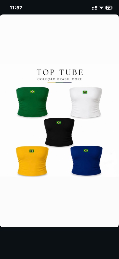 Top tubinho Brasil