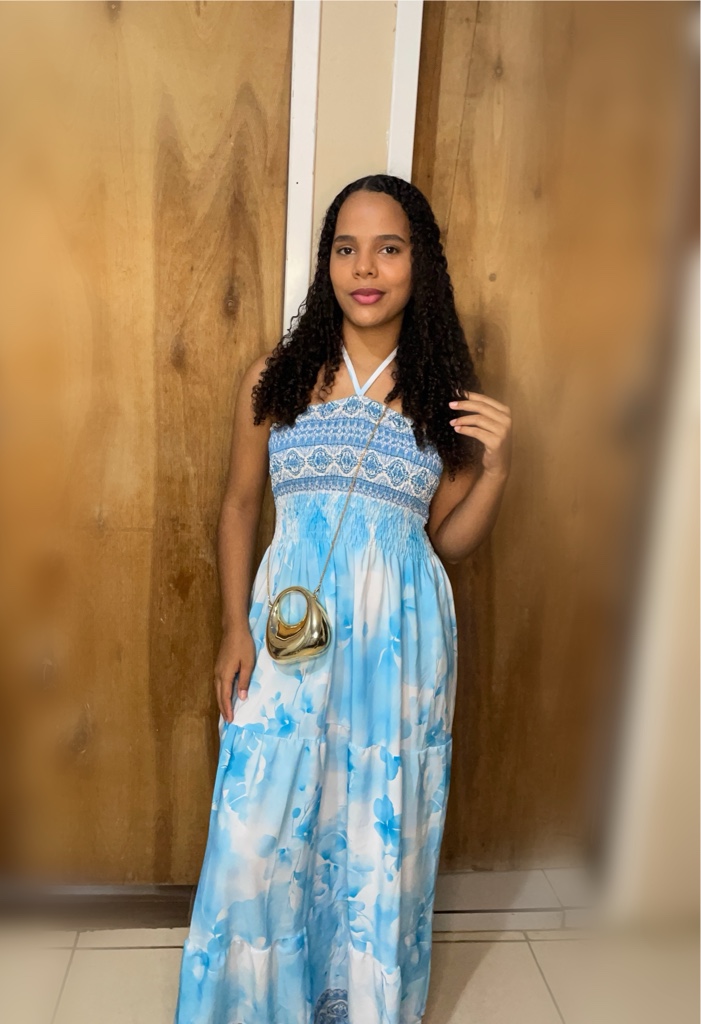 Vestido longo elastec