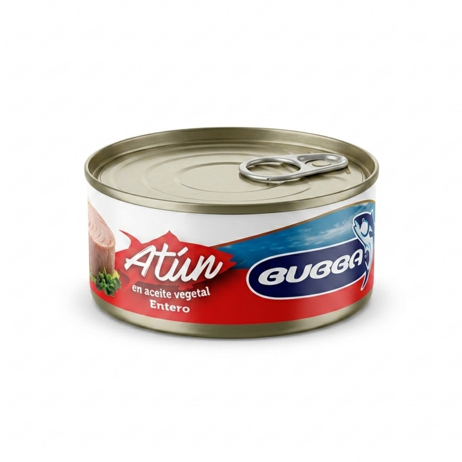 Atún Entero en Aceite vegetal Bubba 170 Gr.