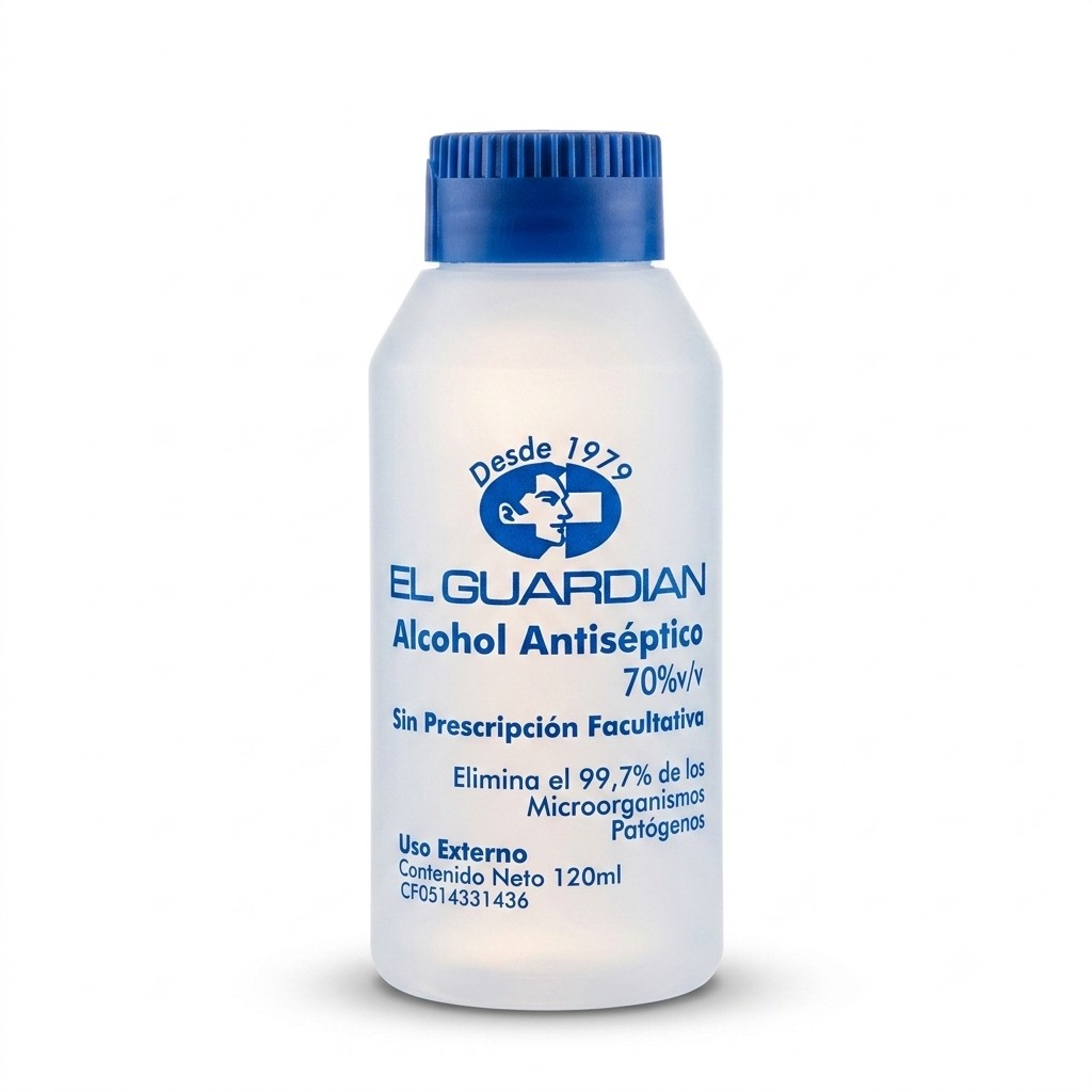 Alcohol Antiséptico 70% ,120 Ml.