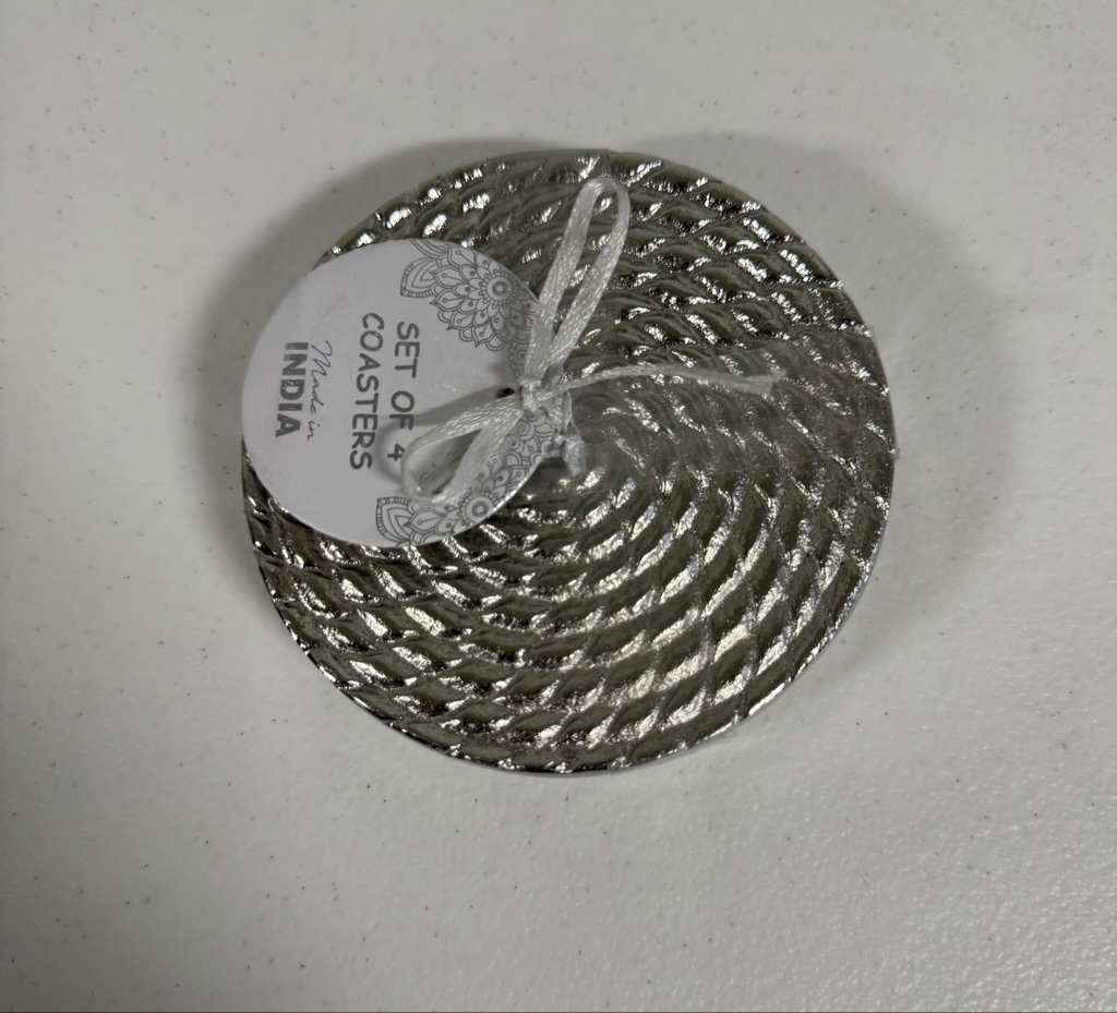Posavasos plateados 4/1