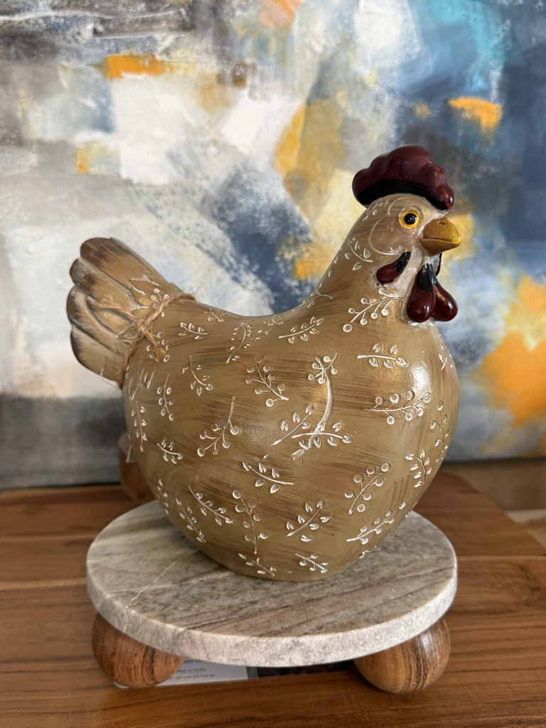 Gallina decorativa marron