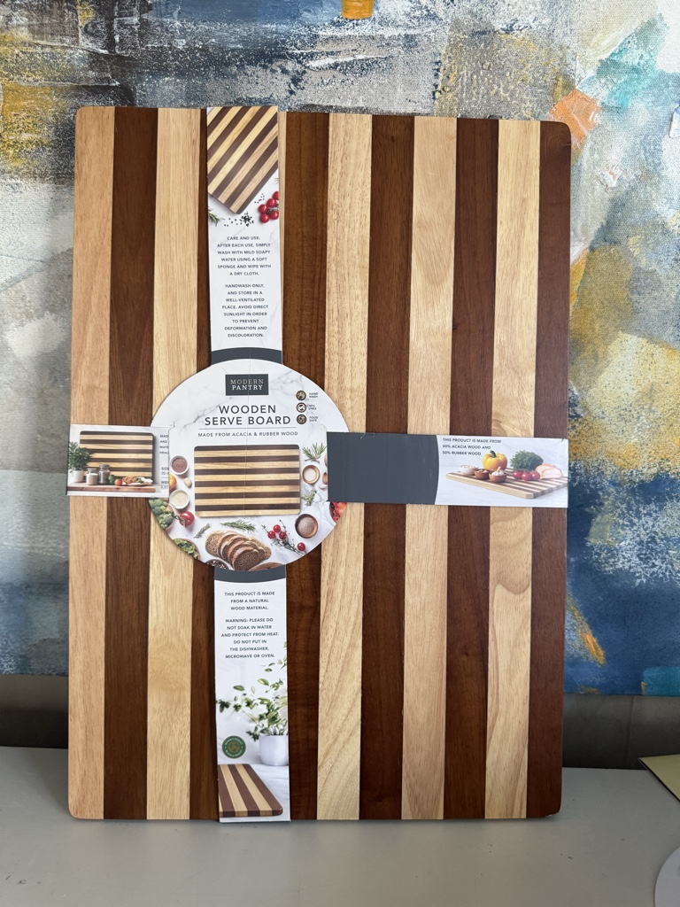 Tabla de madera de rayas
