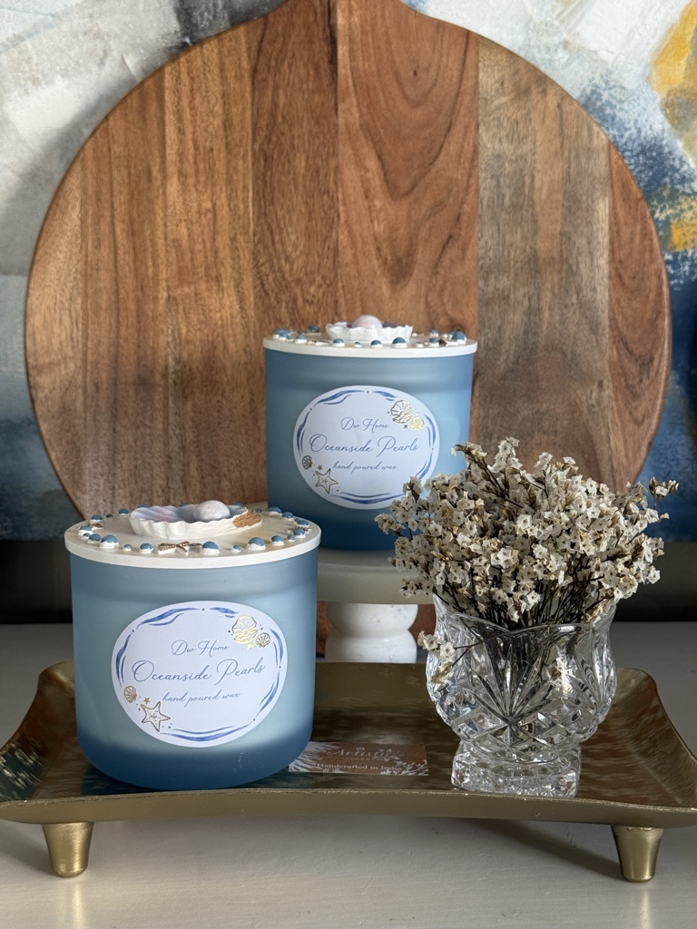 Velas aromáticas Oceanside Pearls vela azul