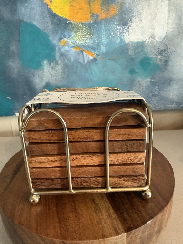 Posavaso/coasters madera 6/1