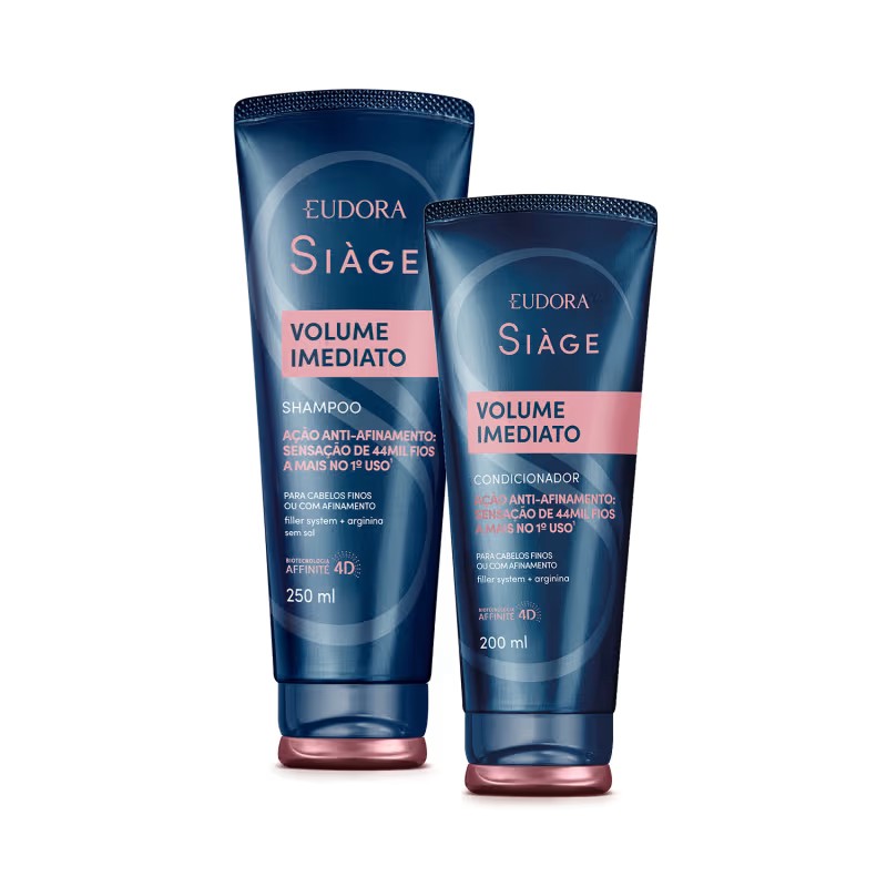 Combo Siàge Volume Imediato: Shampoo 250ml + Condicionador 200ml
