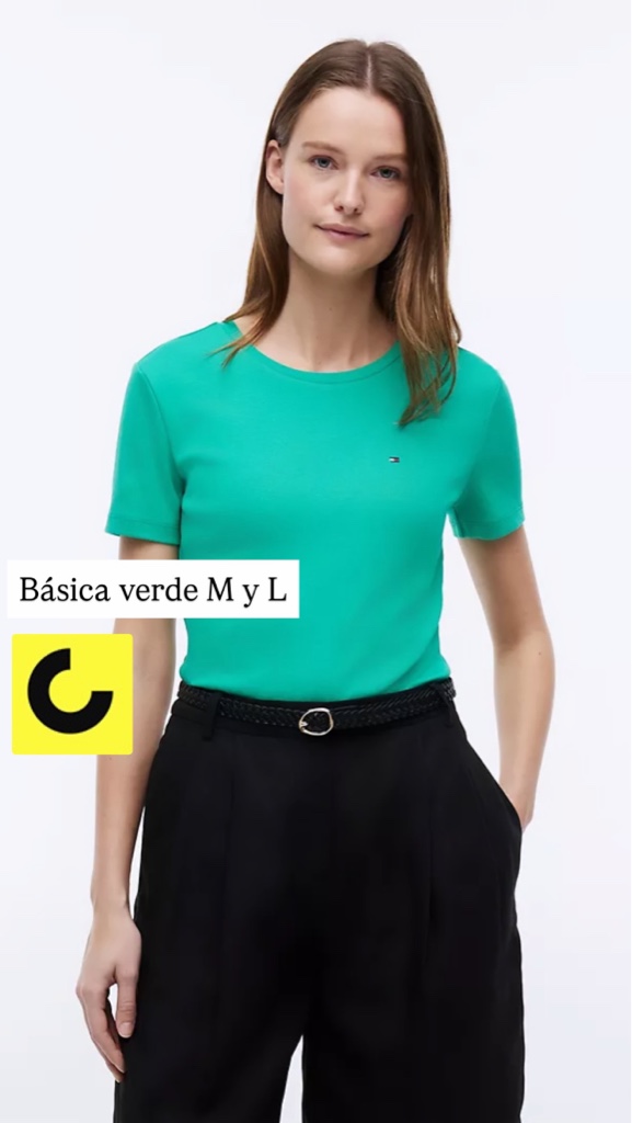 Tommy Hilfiger franela de dama unicolor