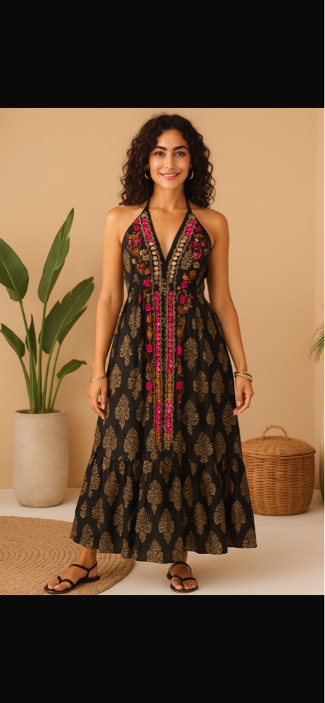 2757 Vestido pico espejo