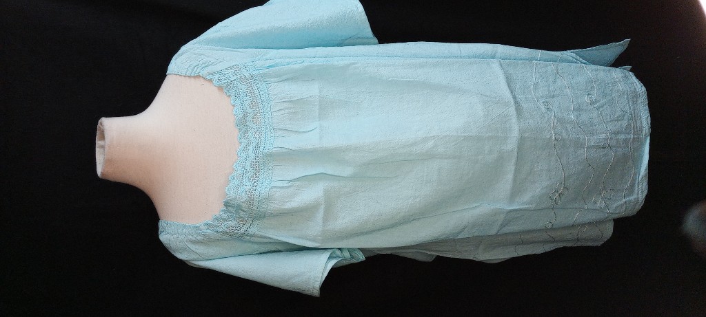 S259 Blusa Lienzo  m/c
