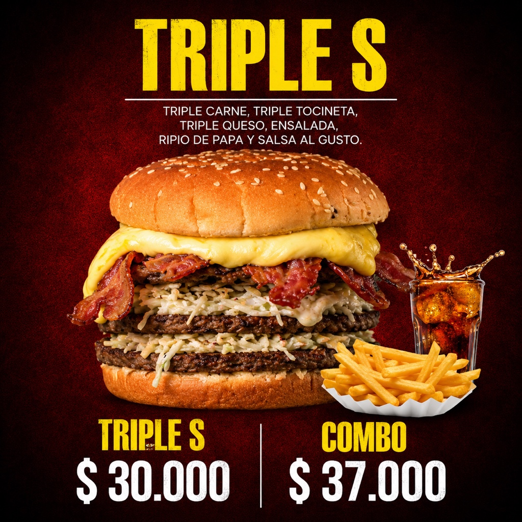 Hamburguesa Triple S