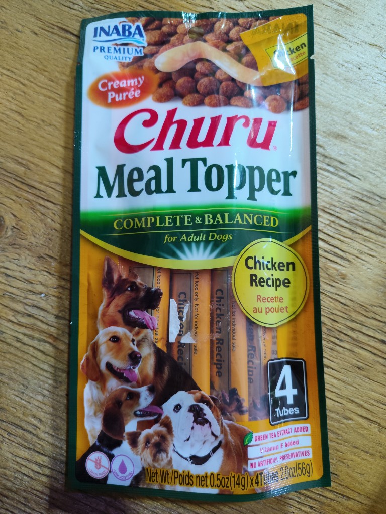 CHURU PERRO SABOR POLLO 4 UNIDADES MEAL TOPPER