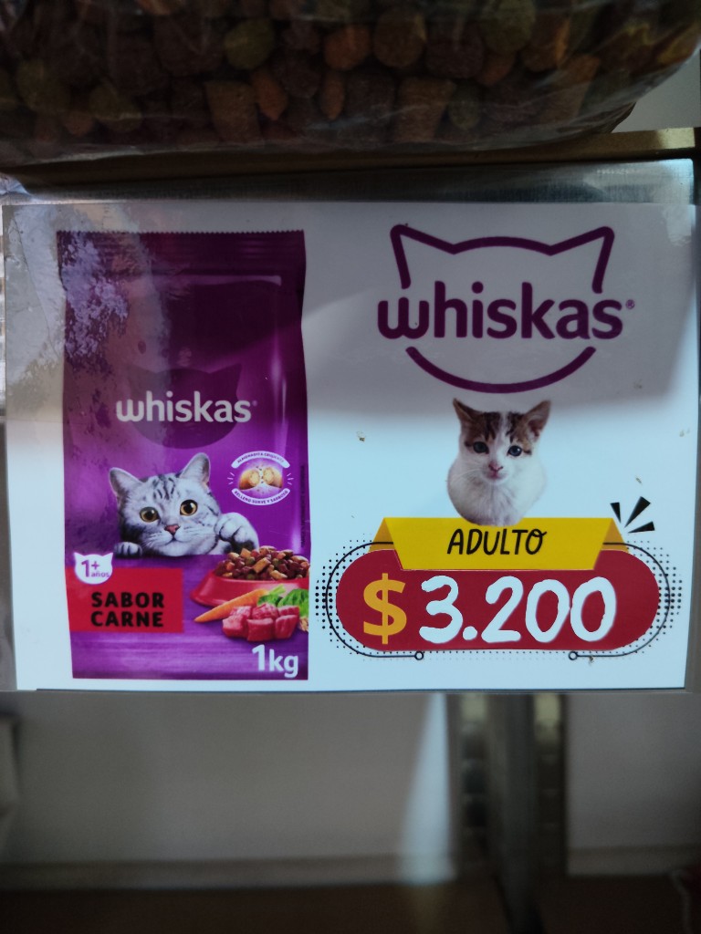 WHISKAS ADULTO CARNE 1KG