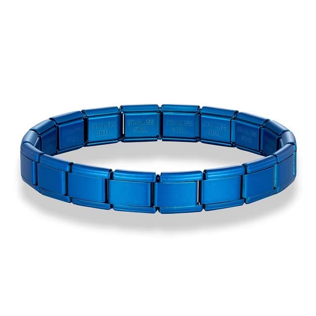 Pulsera azul metalica