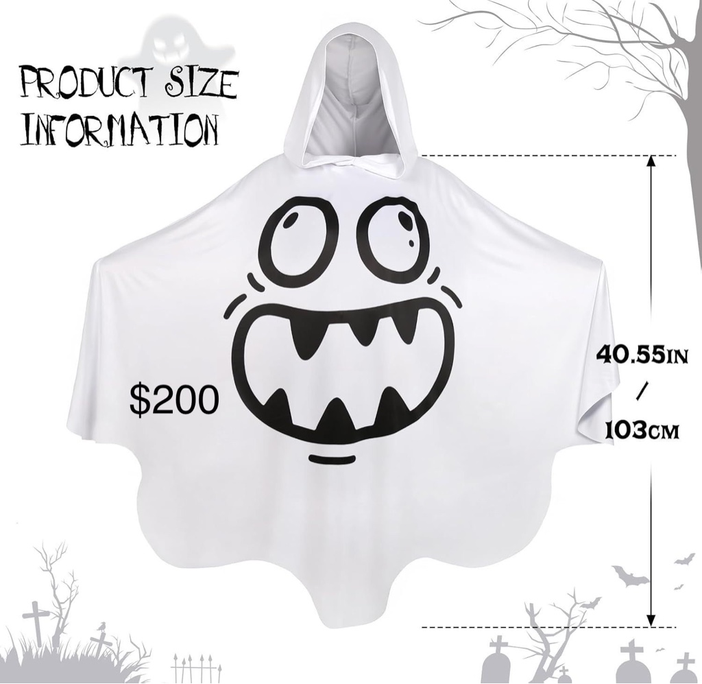 Disfraz largo fantasma