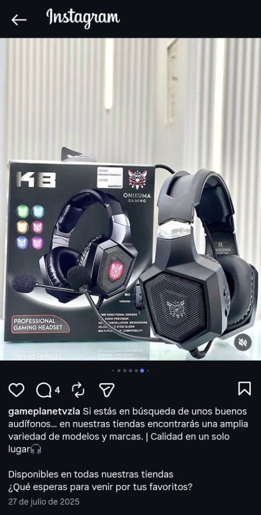 AUDIFONO GAMER K8