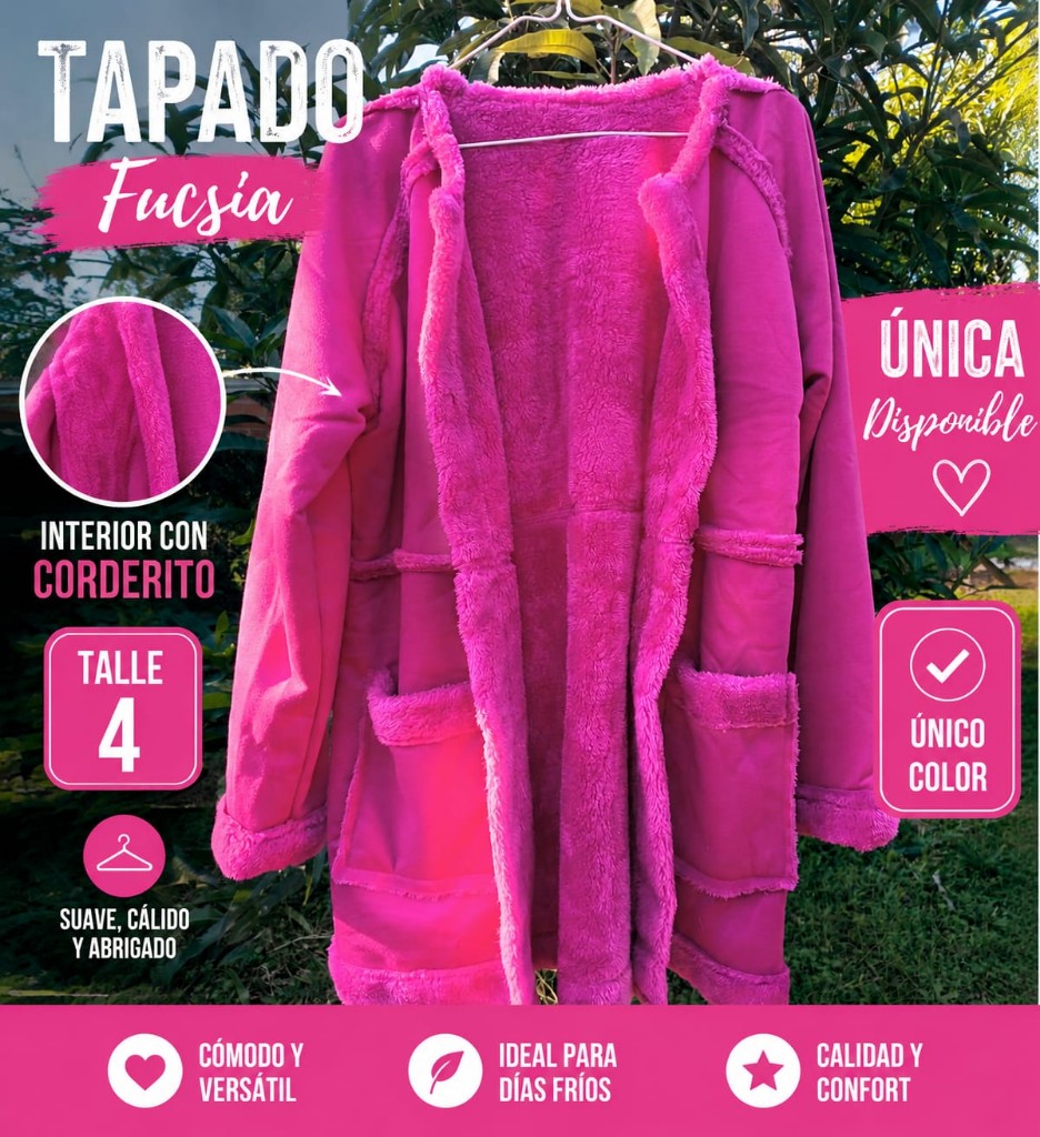 TAPADO CON PELUCHE POR DENTRO