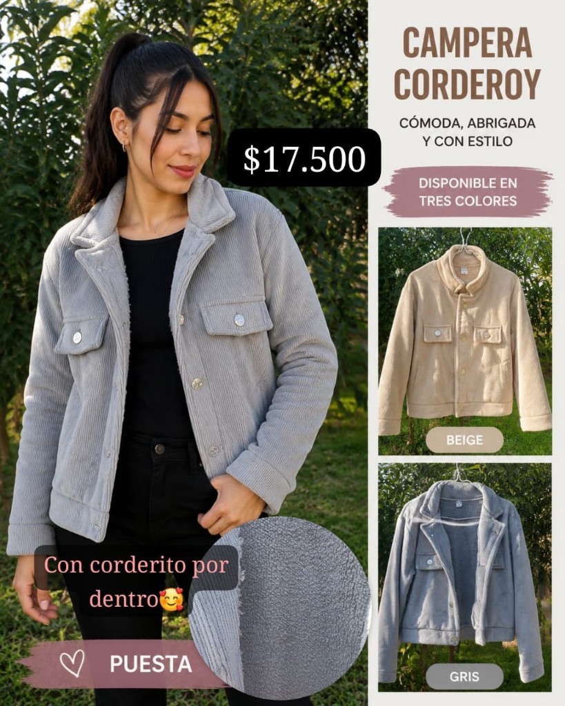 CAMPERA CORDEROY C/CORDERITO
