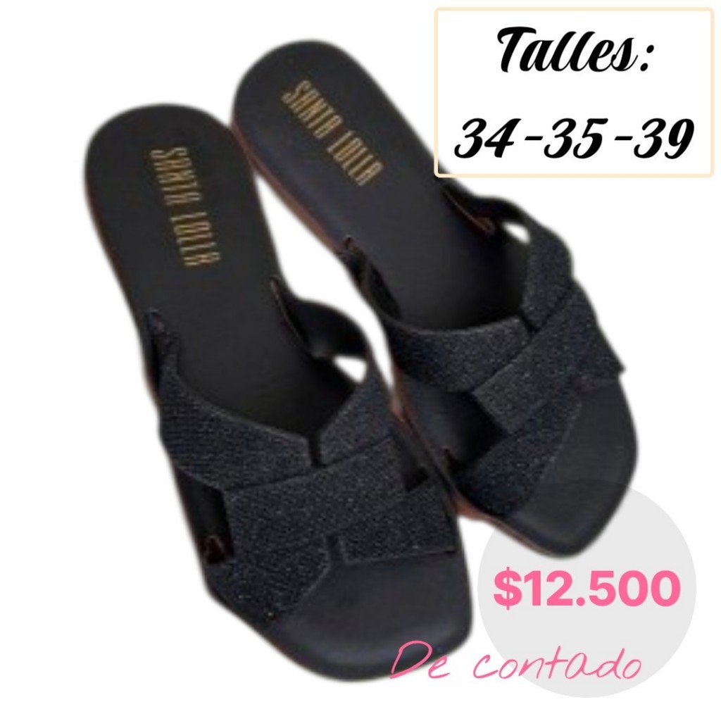 SANDALIAS BRILLOS🖤