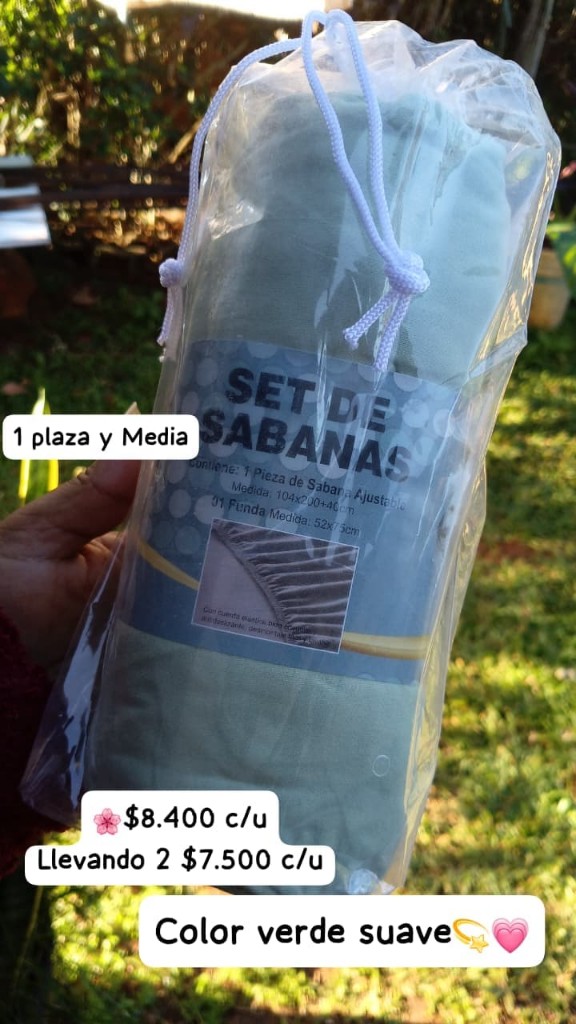 SÁBANAS DE 1 PLAZA Y MEDIA