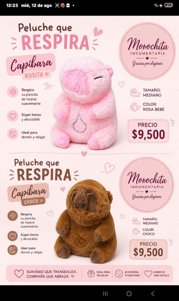 PELUCHE QUE RESPIRA C/LUZ