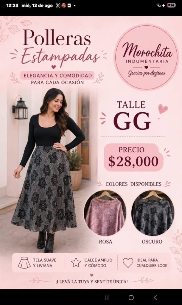 POLLERA BORDADO