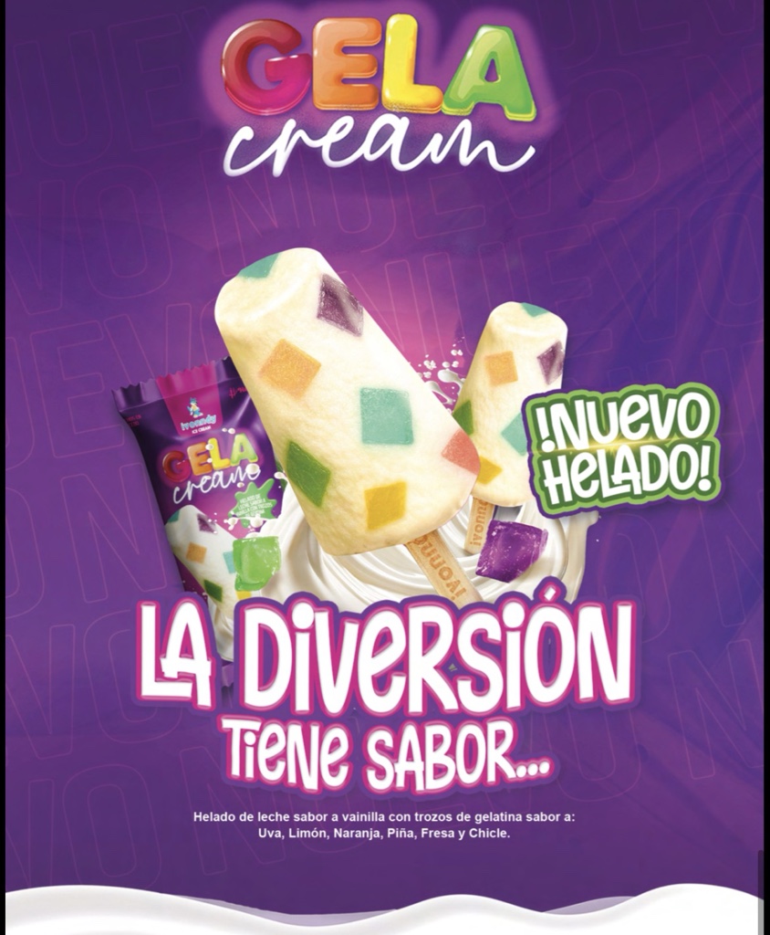 Helado de galatina y crema