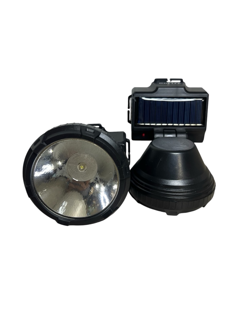 Linterna minera hibrida solar