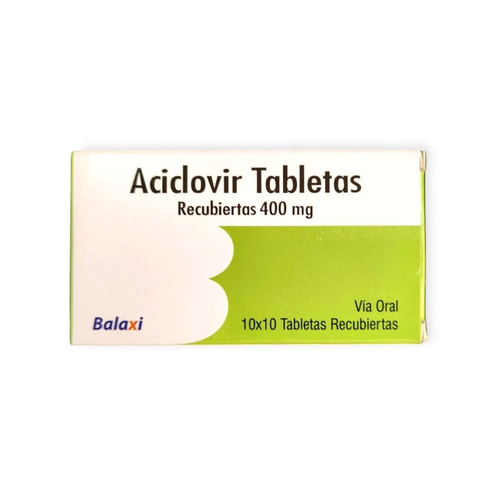 ACICLOVIR 400MG TABLETAS. BALAXI
