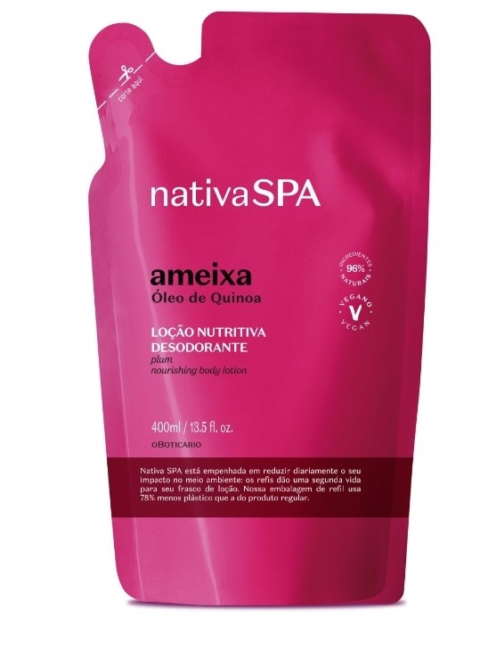 nativaSPA ameixa loção corporal refil 400ml