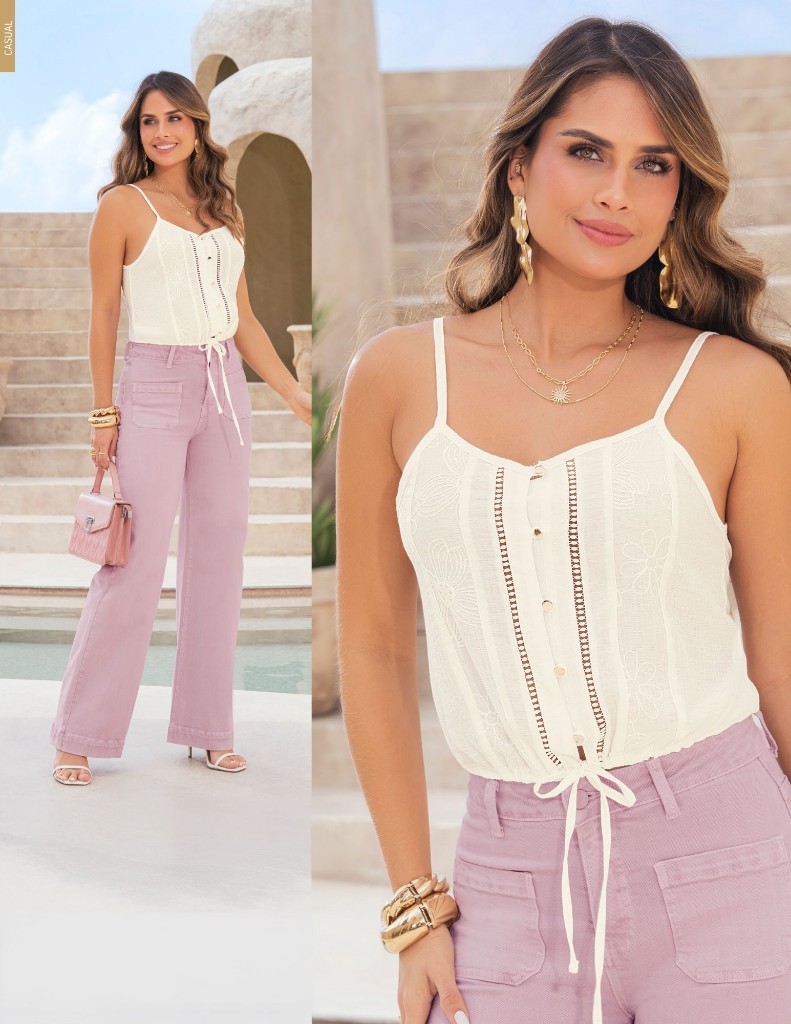 Blusa de Tirantes Marfil PW