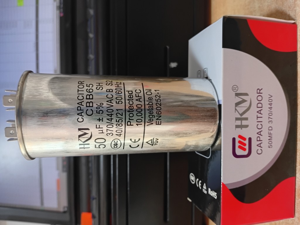 CAPACITADOR 50 MFD 370/440V HKM