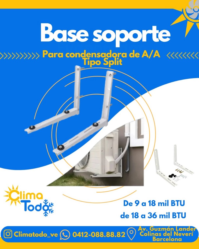 BASE HASTA 18K BTU PARA A/A ROTEC