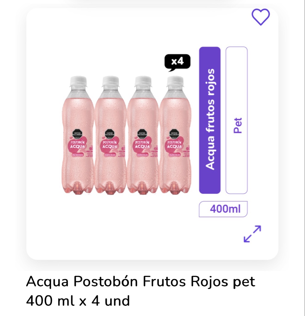Postobon Aqua Frutos Rojos