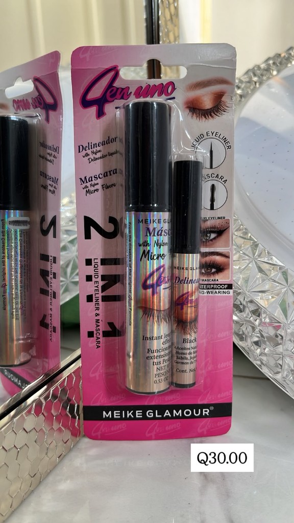 Meike Glamour 2 en 1 mascara y delineador negro