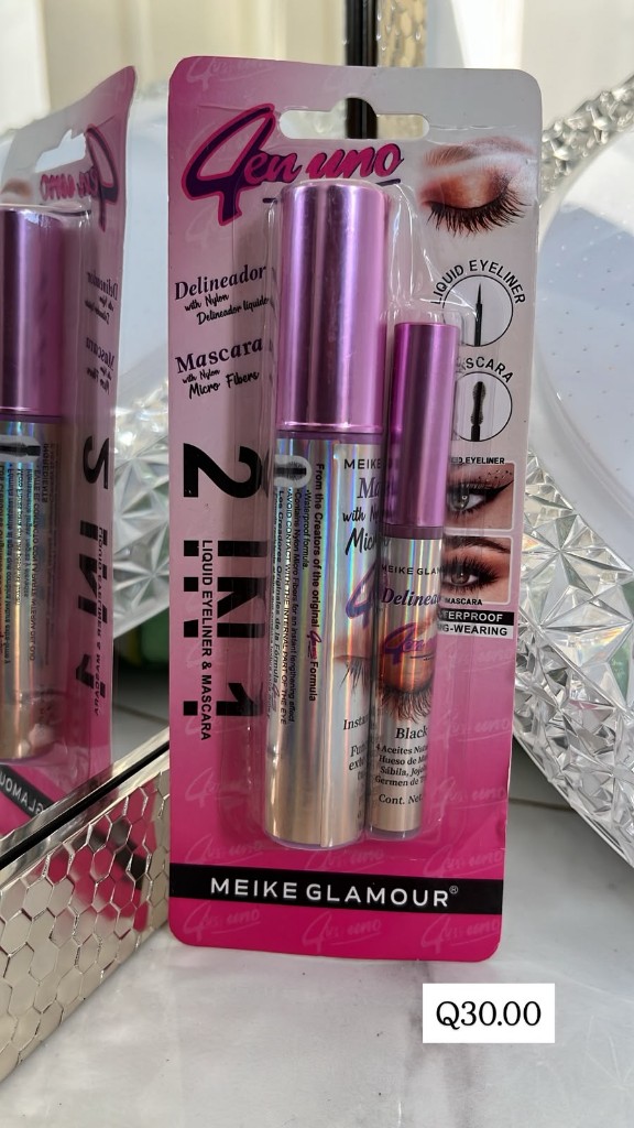 Meike Glamour delineador y mascara rosa