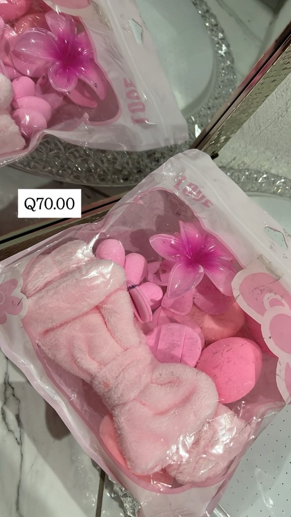 Set accesorios rosados