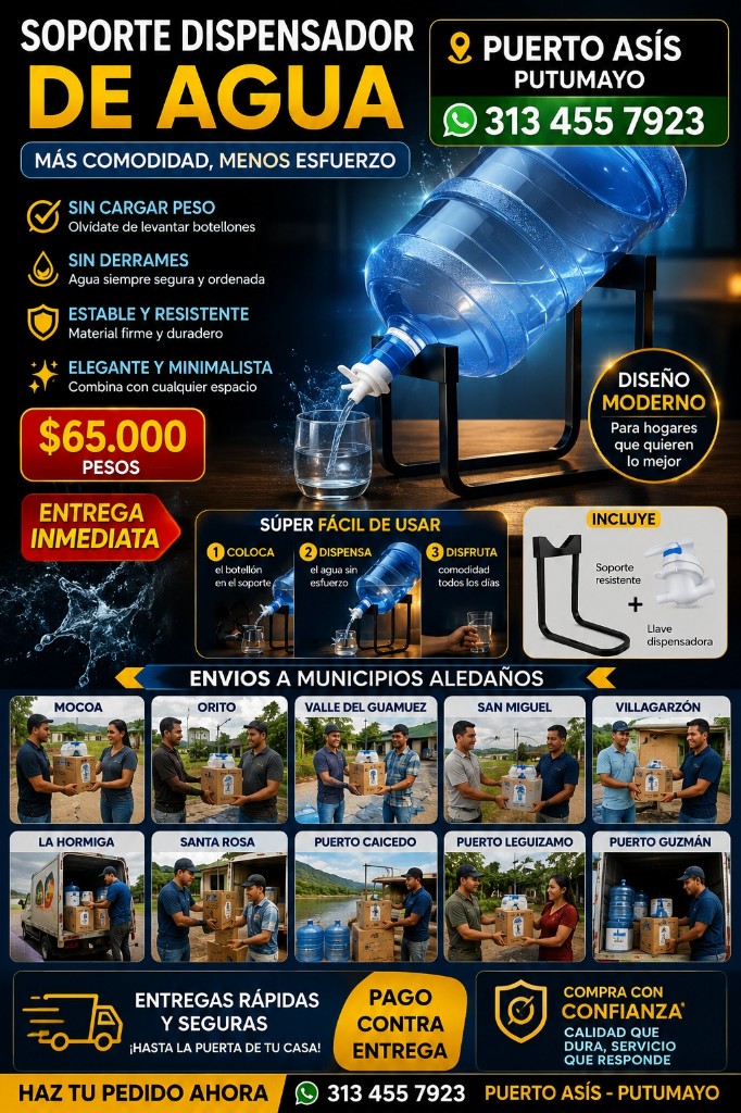 Soporte dispensador de agua